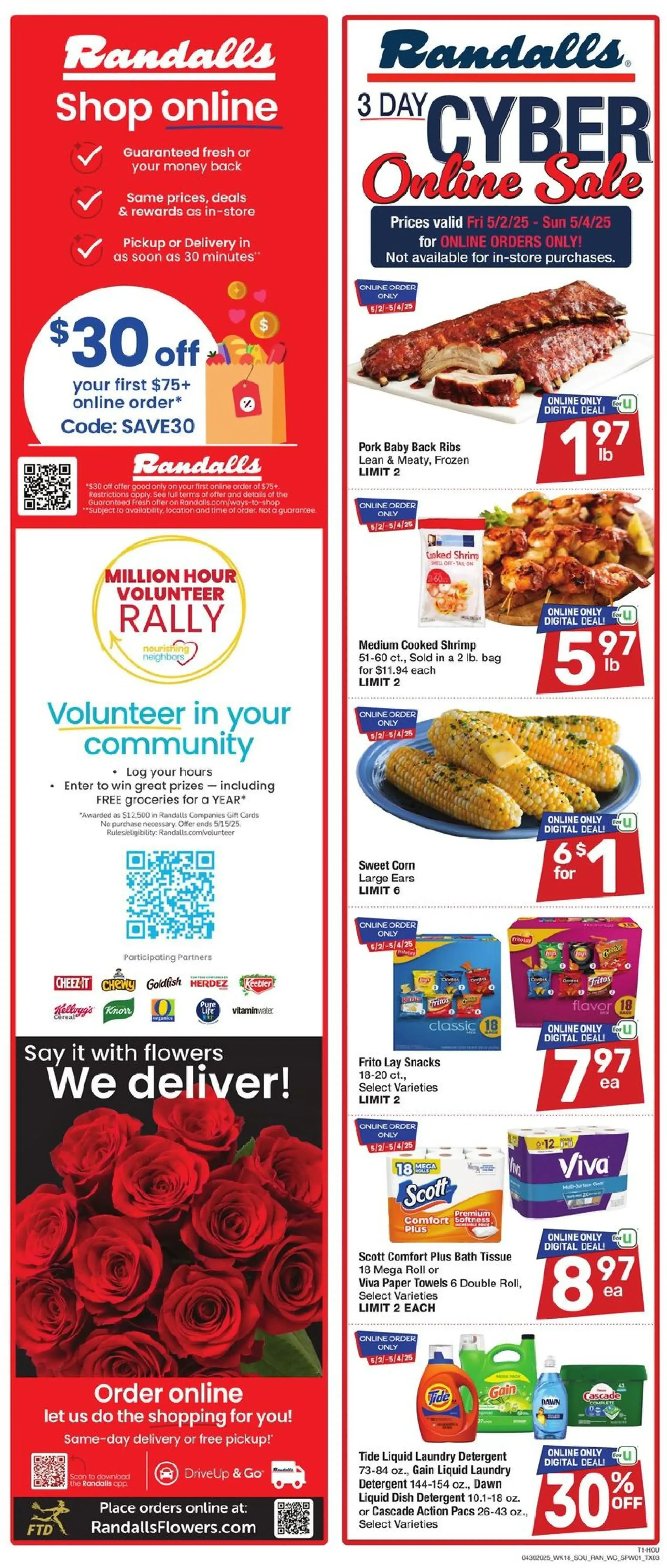 Randalls Weekly Ad Page 1