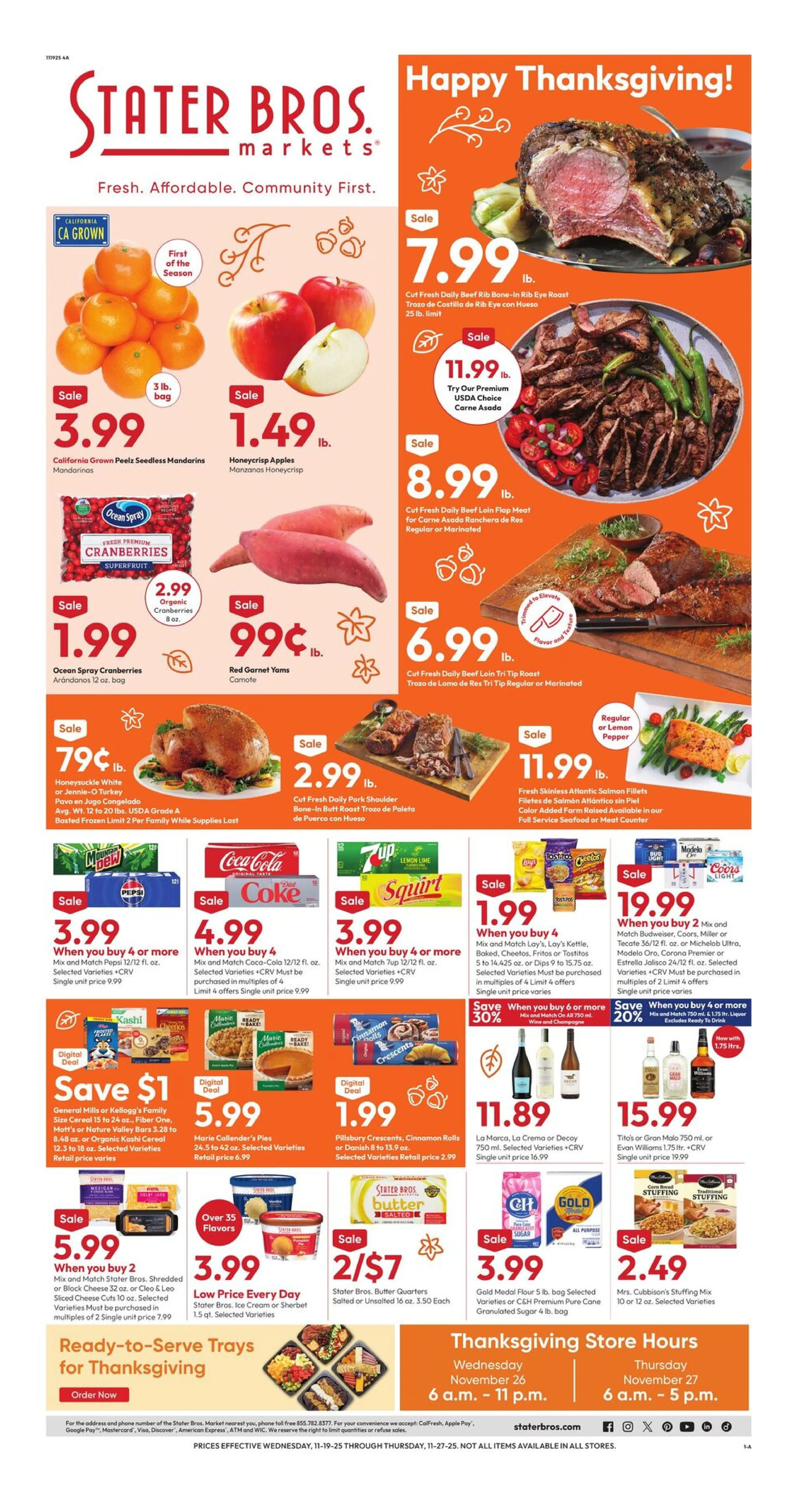 Stater Bros Markets Weekly Ad Page 1