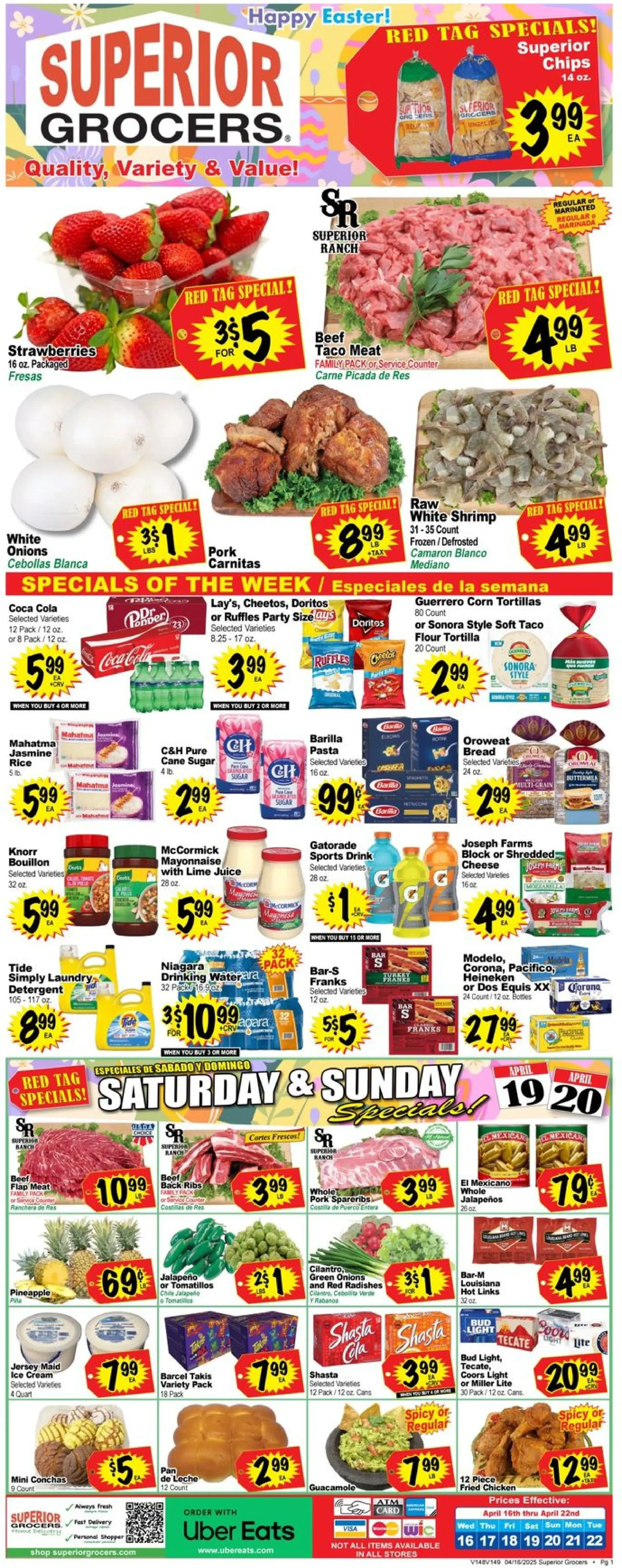 Superior Grocers Weekly Ad Page 1