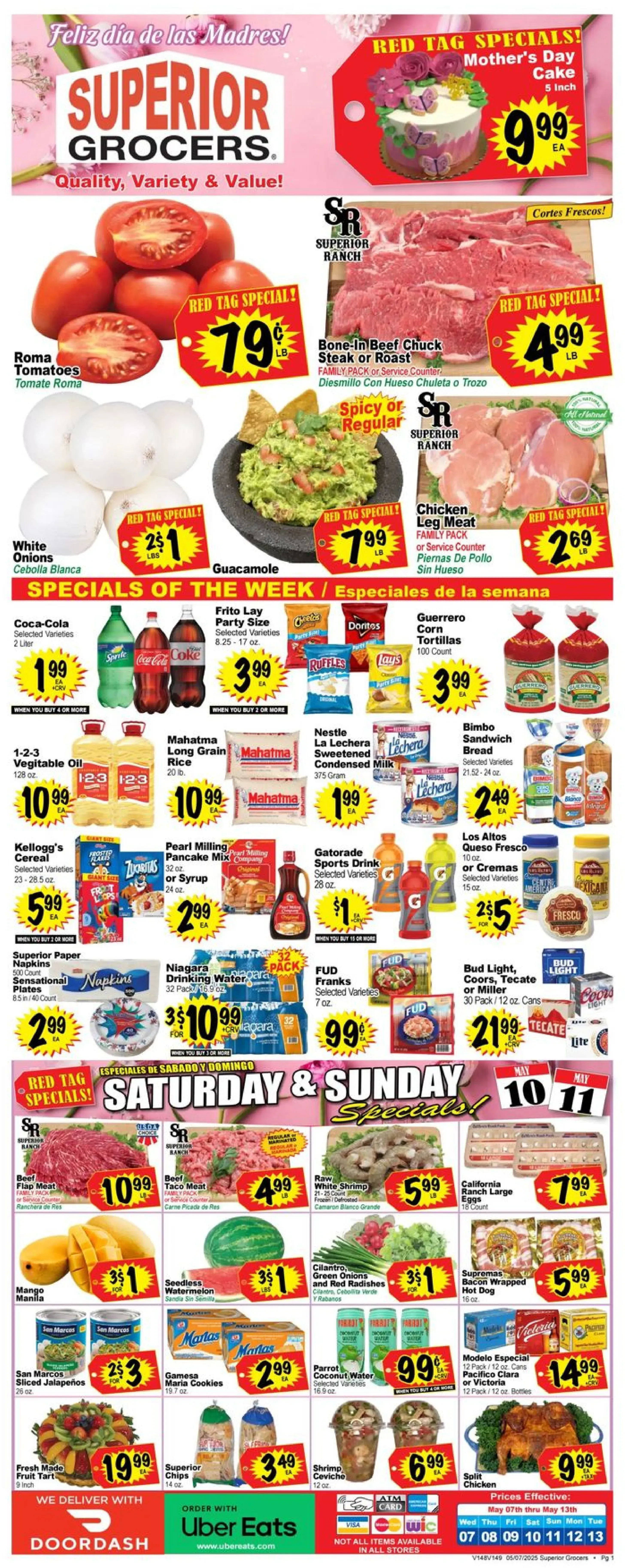 Superior Grocers Weekly Ad Page 1