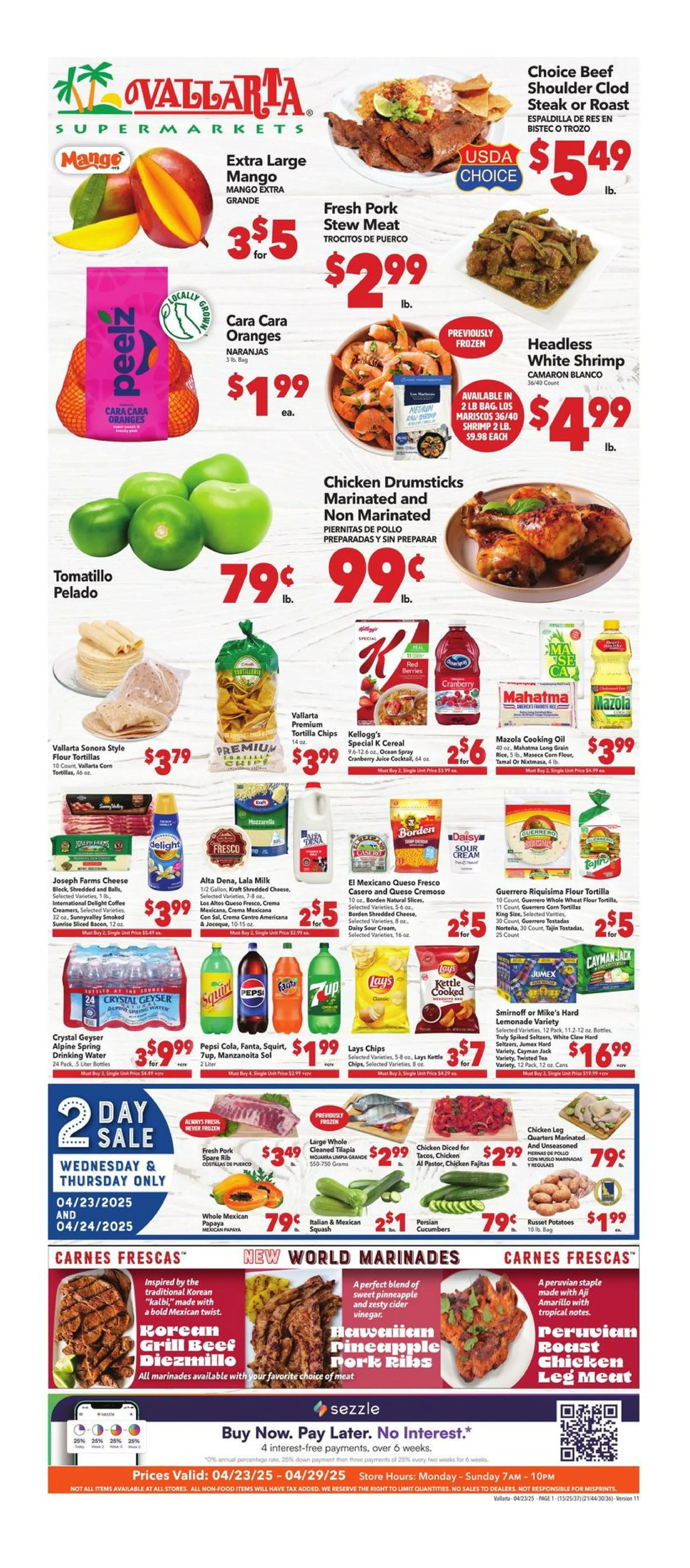 Vallarta Supermarkets Weekly Ad Page 1