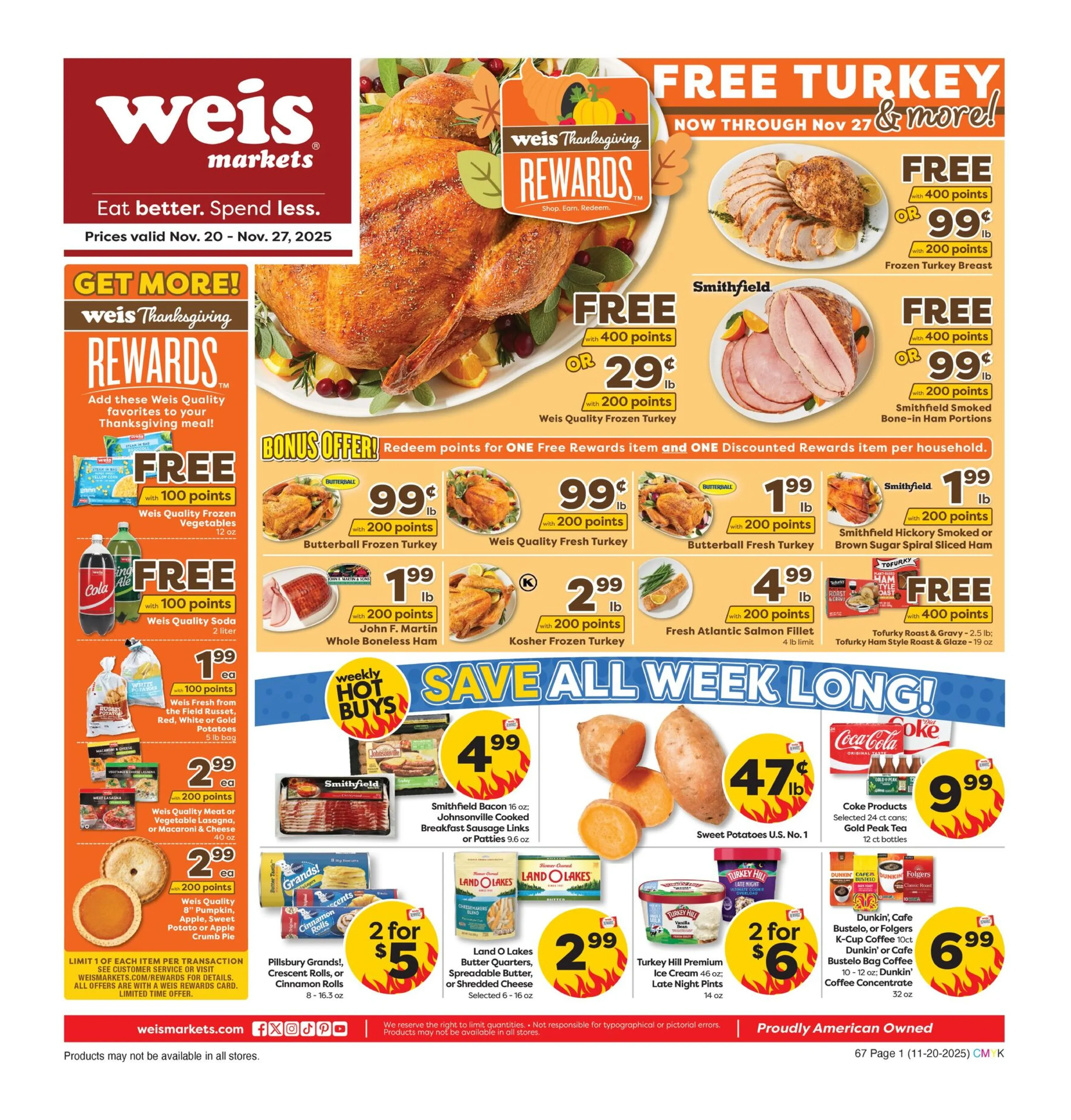Weis Markets Weekly Ad Page 1