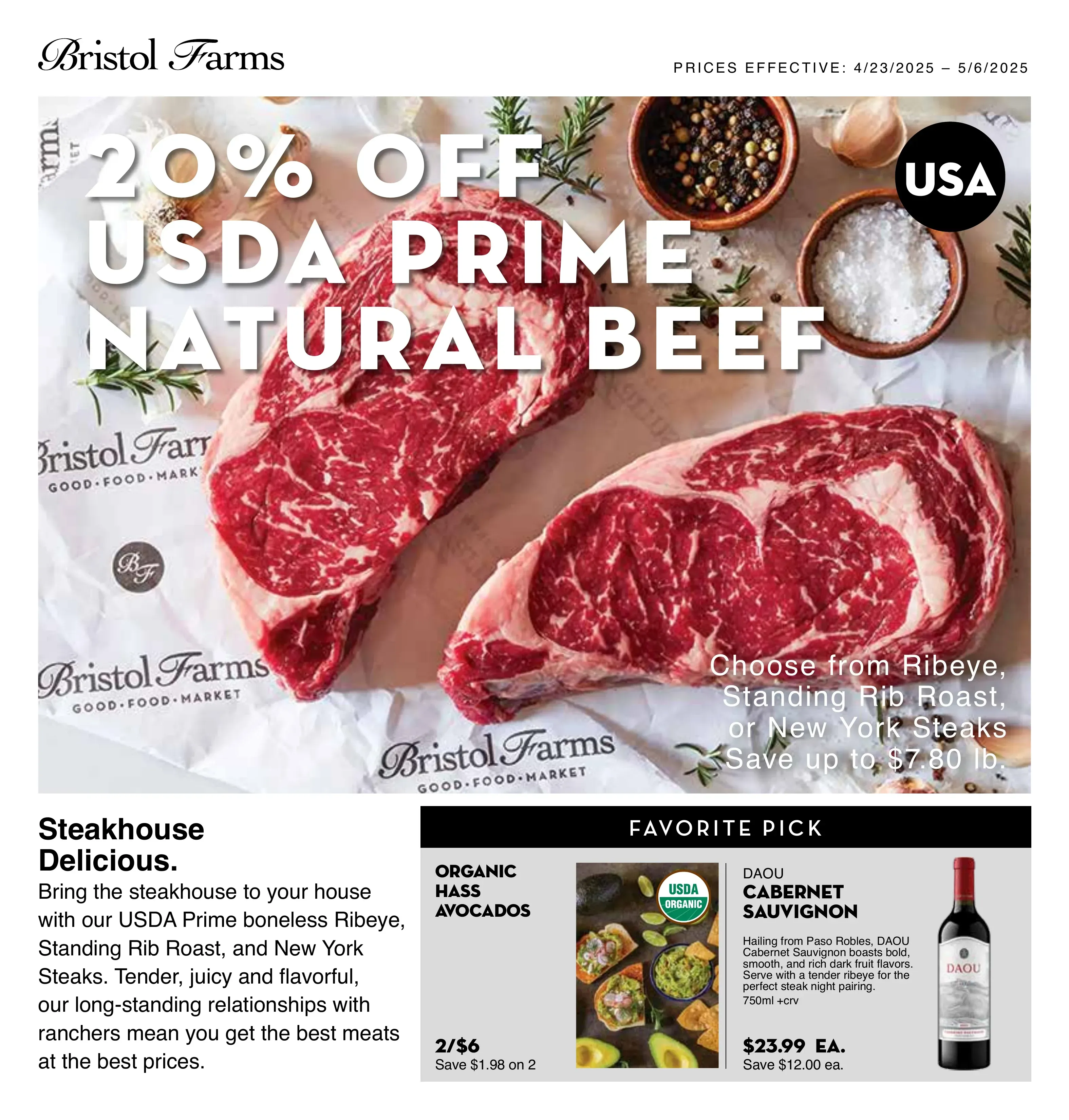 Bristol Farms Weekly Ad Page 1