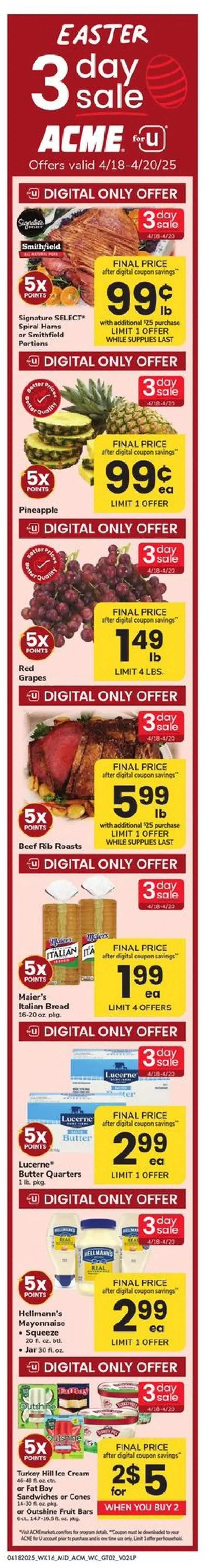 Acme Markets Weekly Ad Page 2
