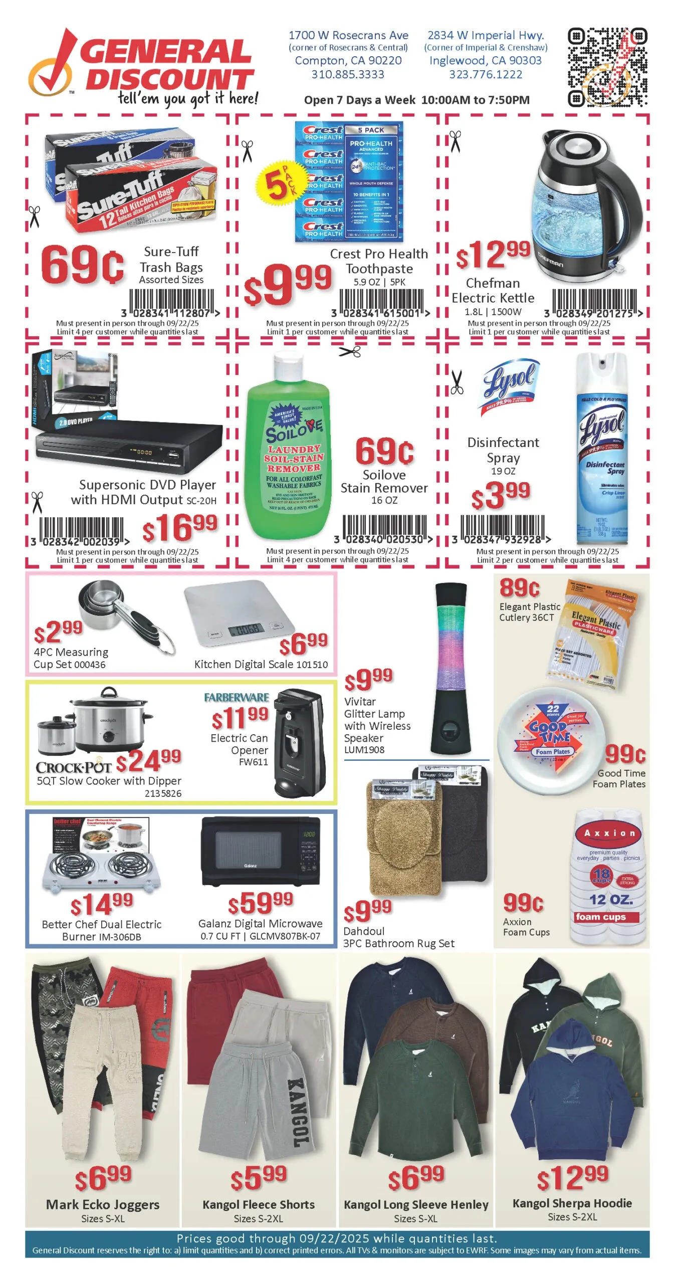 General Discount Weekly Ad Page 1