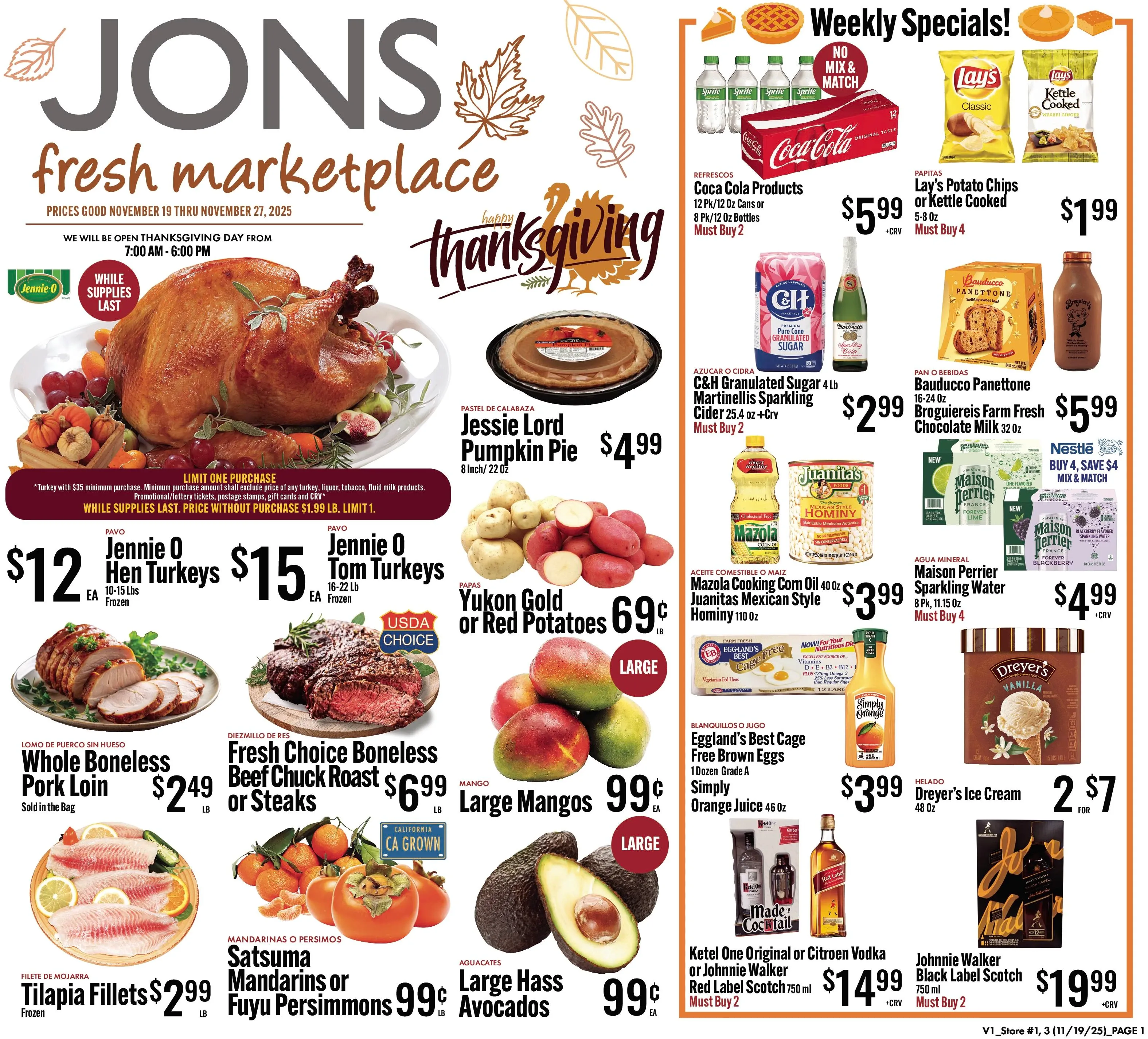 Jons International Marketplace Weekly Ad Page 1
