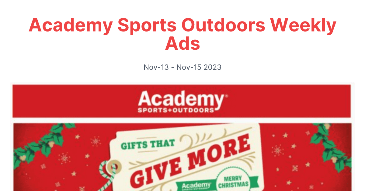 Academy Sports Outdoors 1113 1115 1 1