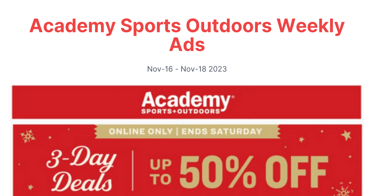 Academy Sports Outdoors 1116 1118 1 1