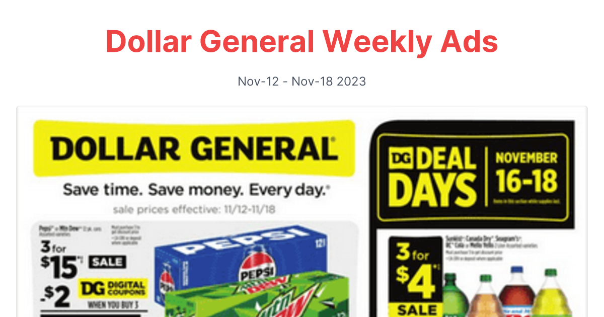 Dollar General 1112 1118 1 1