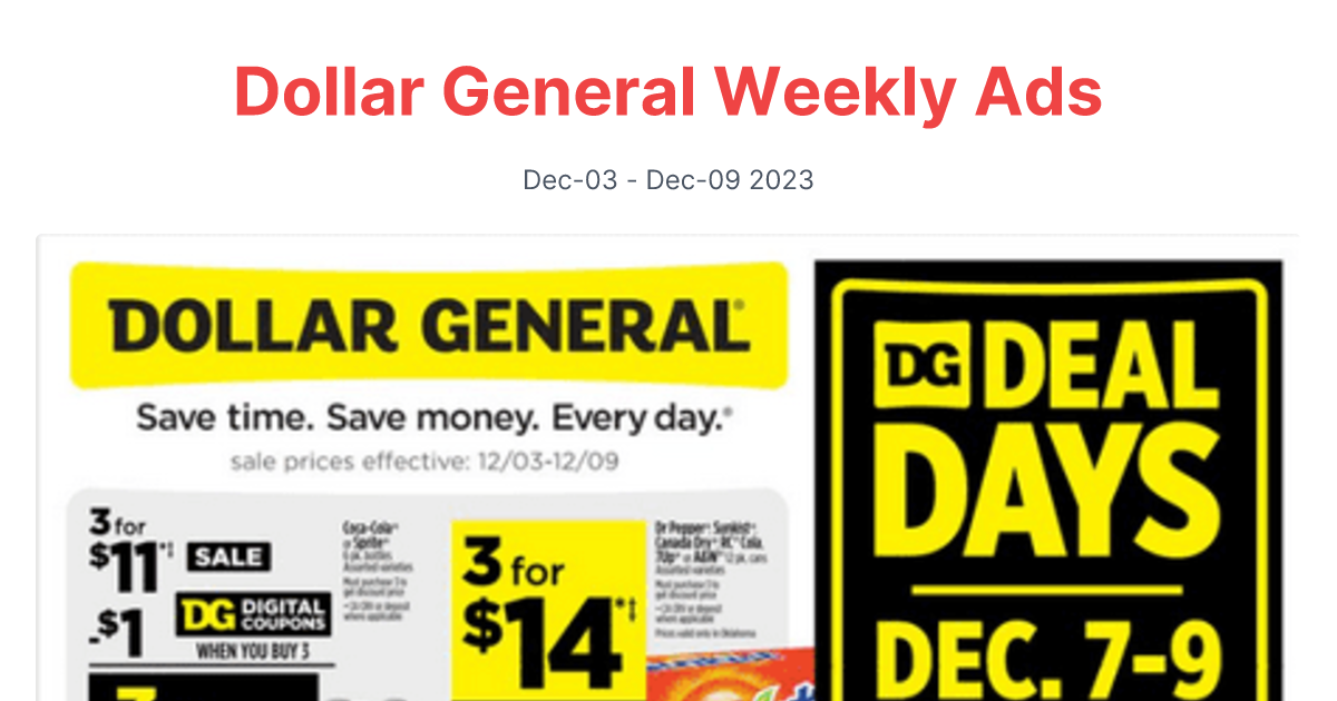 Dollar General 1203 1209 1 1