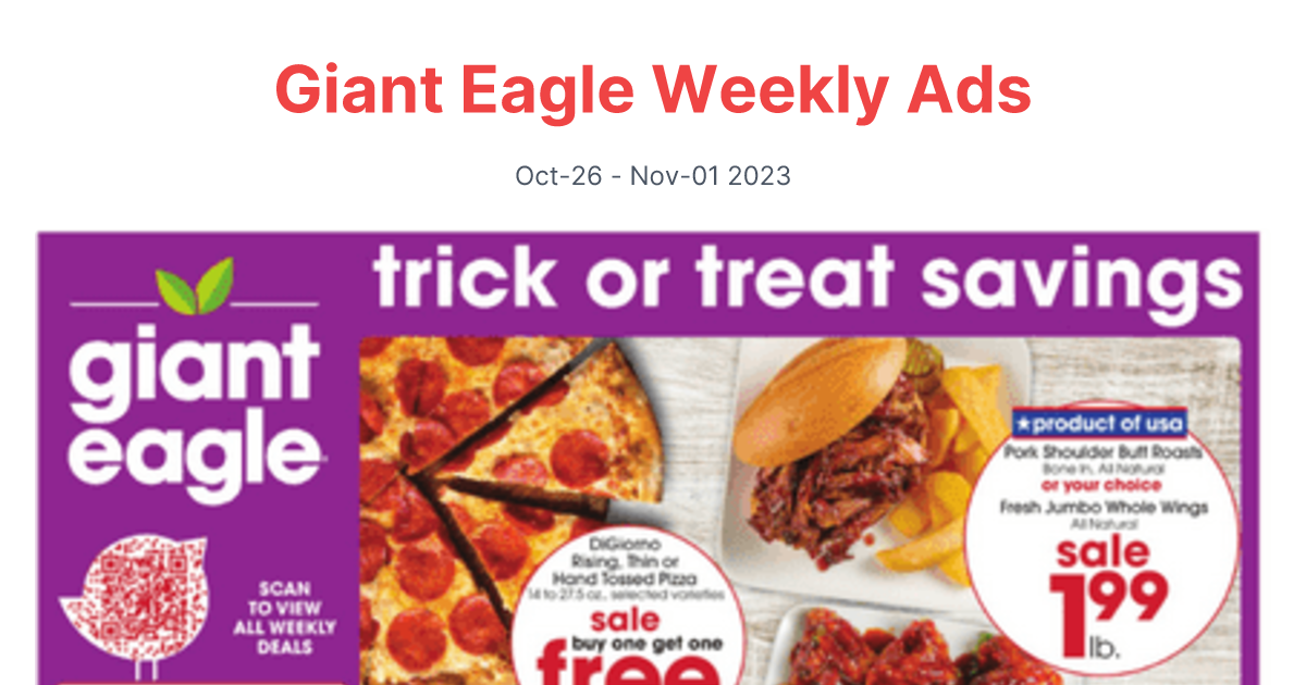 Giant Eagle 1026 1101 1 1