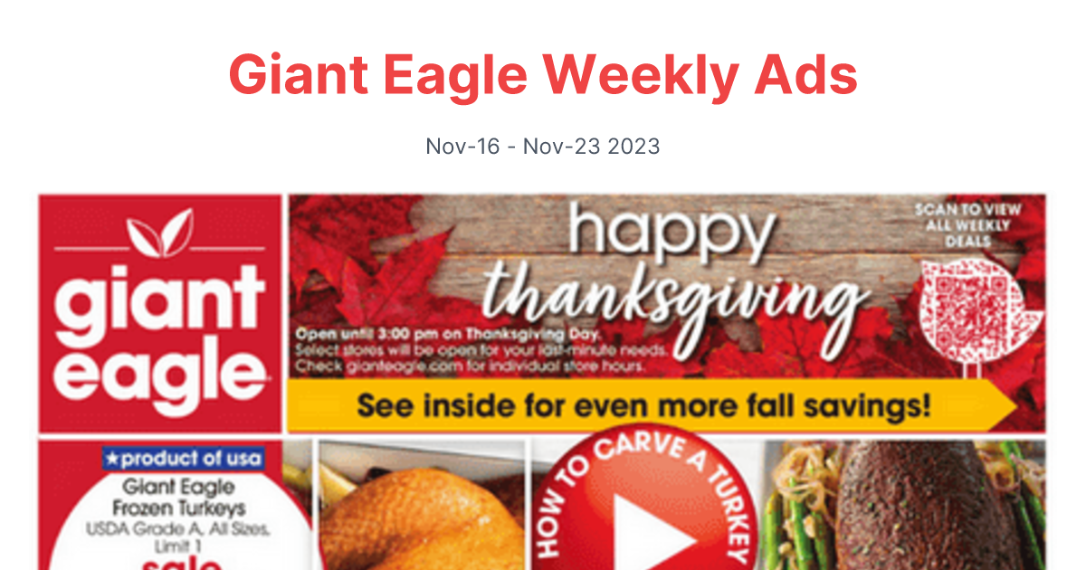 Giant Eagle 1116 1123 1 1