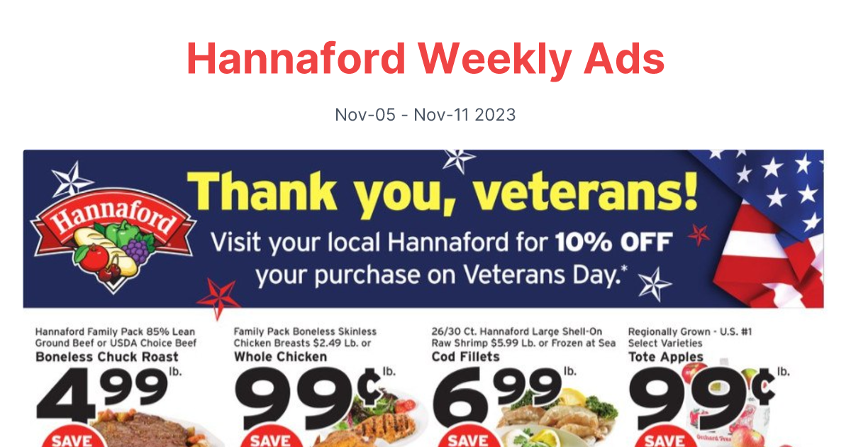 Hannaford 1105 1011 1 1