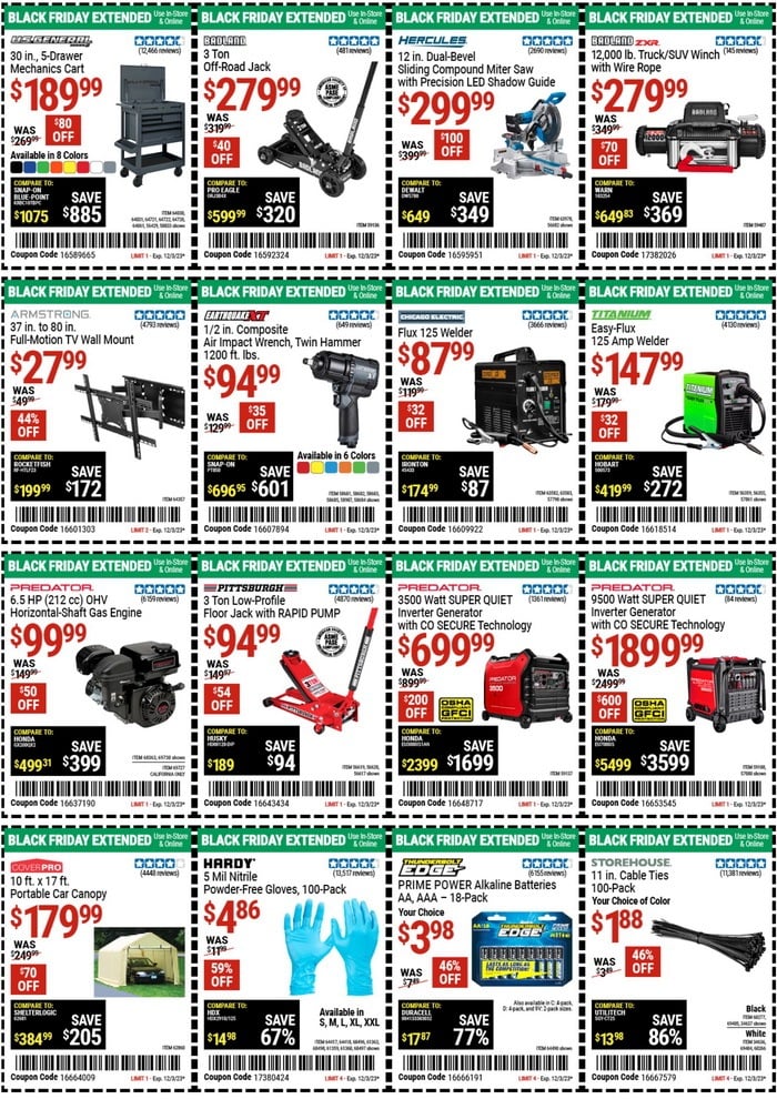 Harbor Freight 1128 1203 1