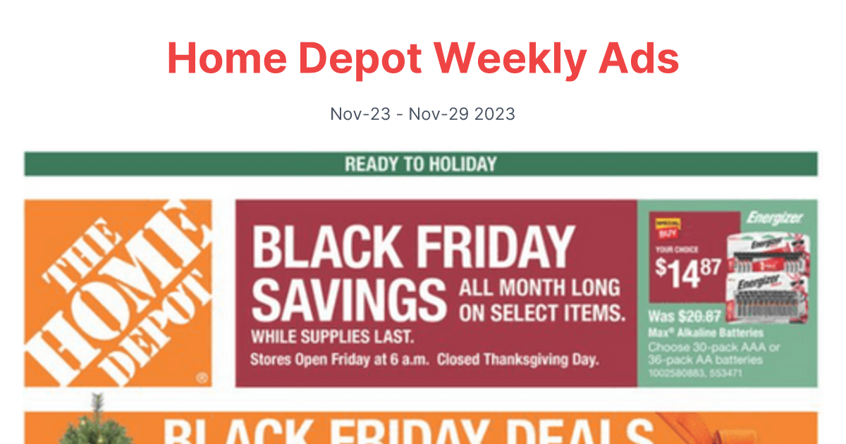 Home Depot 1123 1129 1 1