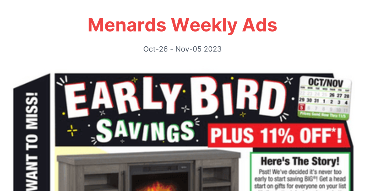 Menards Black Friday Ad 1026 1105 1 1