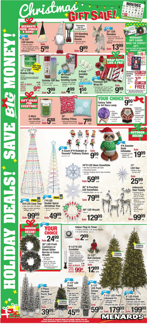 Menards Christmas 1130 1211 1