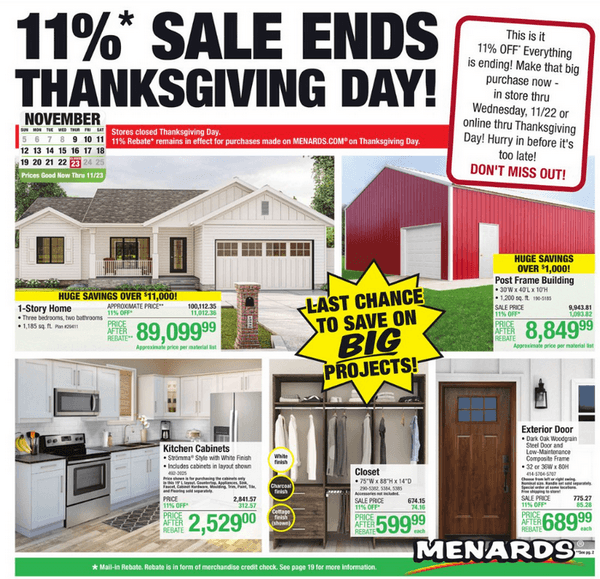 Menards 1109 1123 1