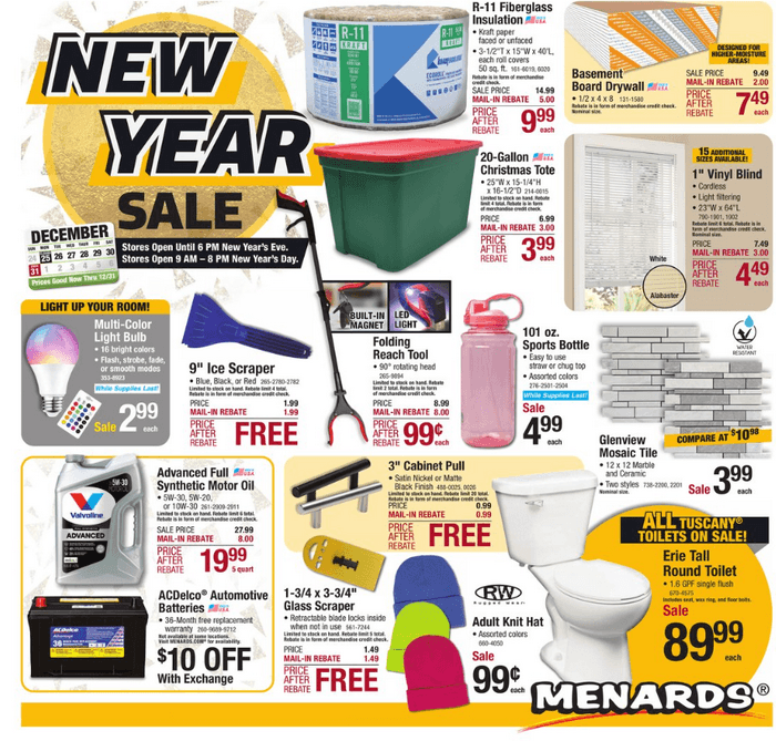 Menards 1226 1231 1