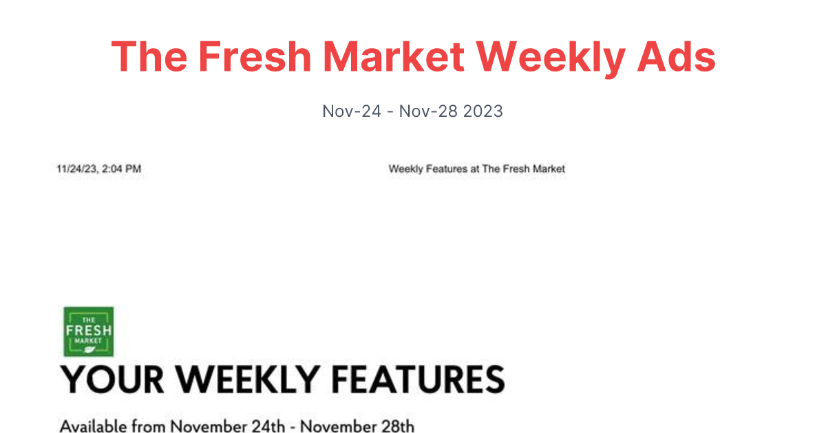 The Fresh Market 1124 1128 1 1