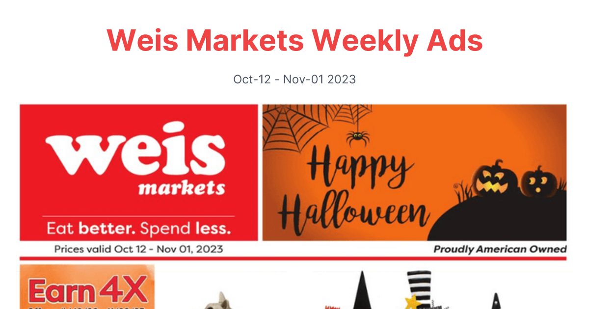 Weis Markets Halloween 1012 1101 1 1