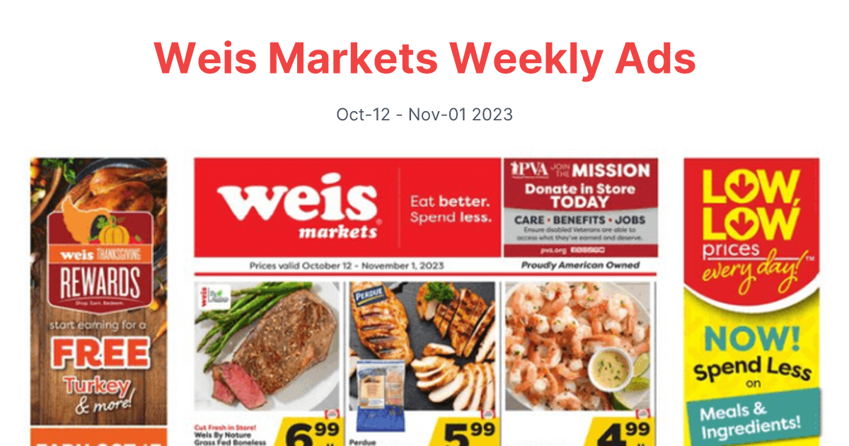 Weis Markets 1012 1101 1 1