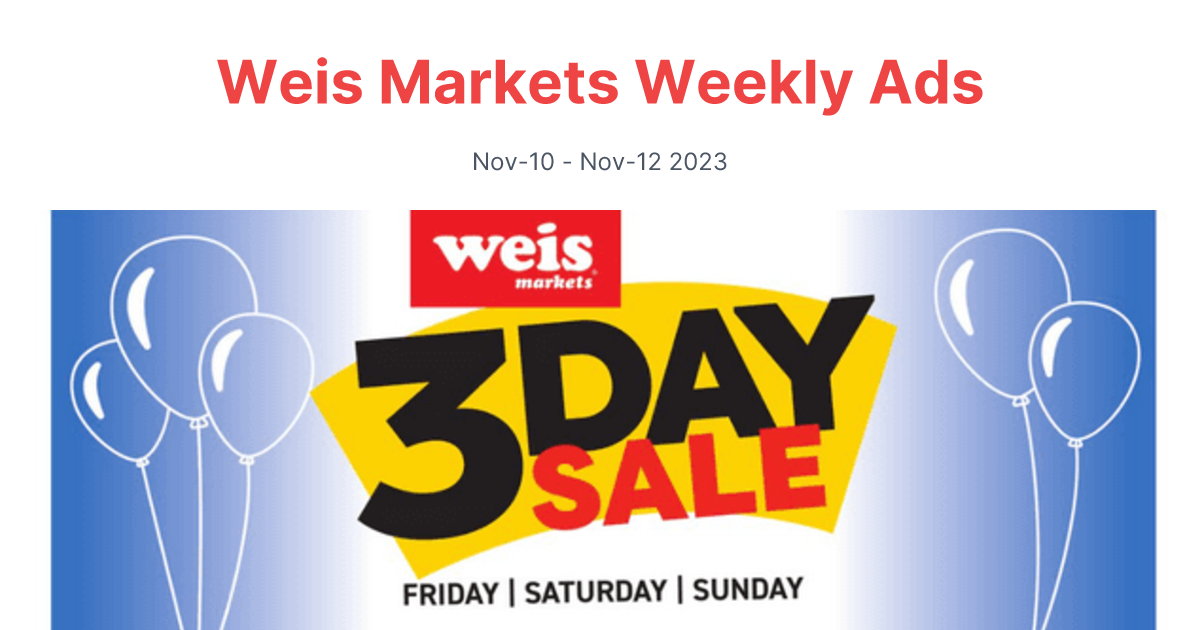 Weis Markets 1110 1112 01 1