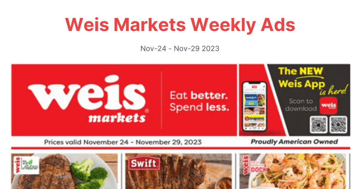 Weis Markets 1124 1129 1 1