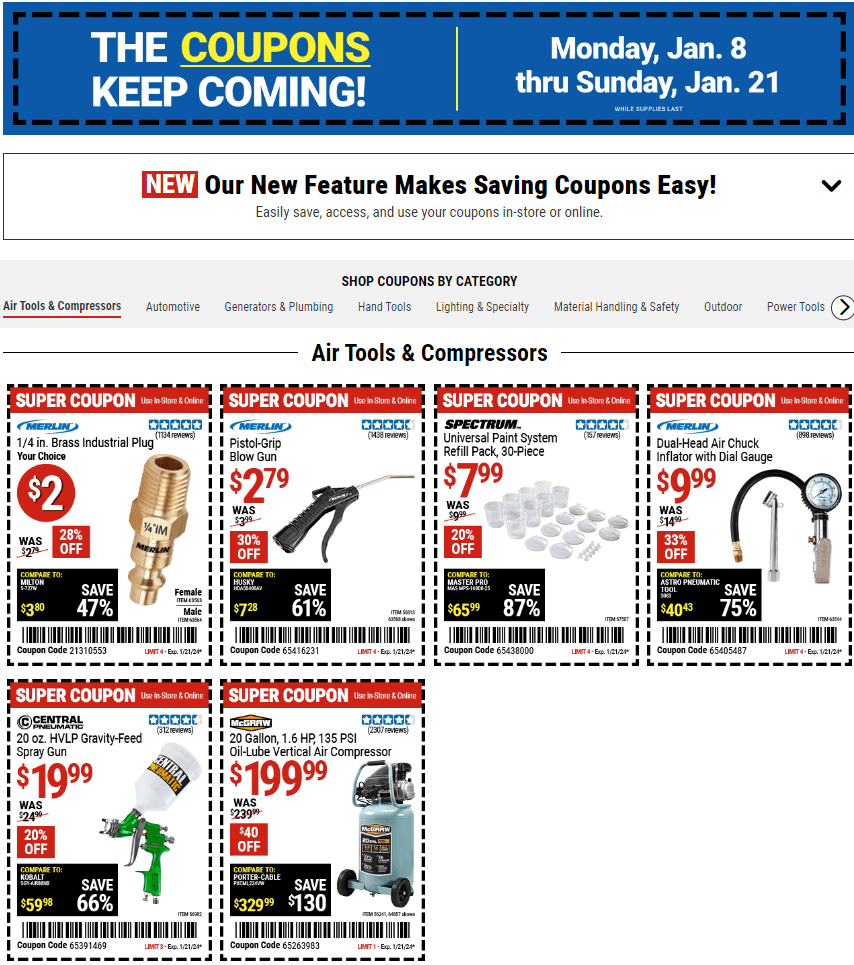 Harbor Freight 0108 0121 1